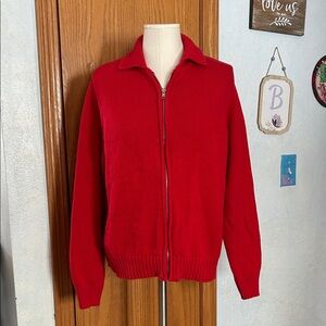 Sag Harbor Red Knit Sweater - Women’s Size Large